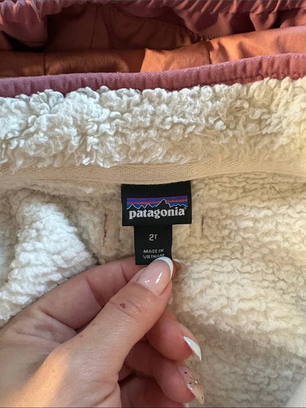 Patagonia Girls' Dusty Pink Hooded Tri-Climate Jacket w/removable shell